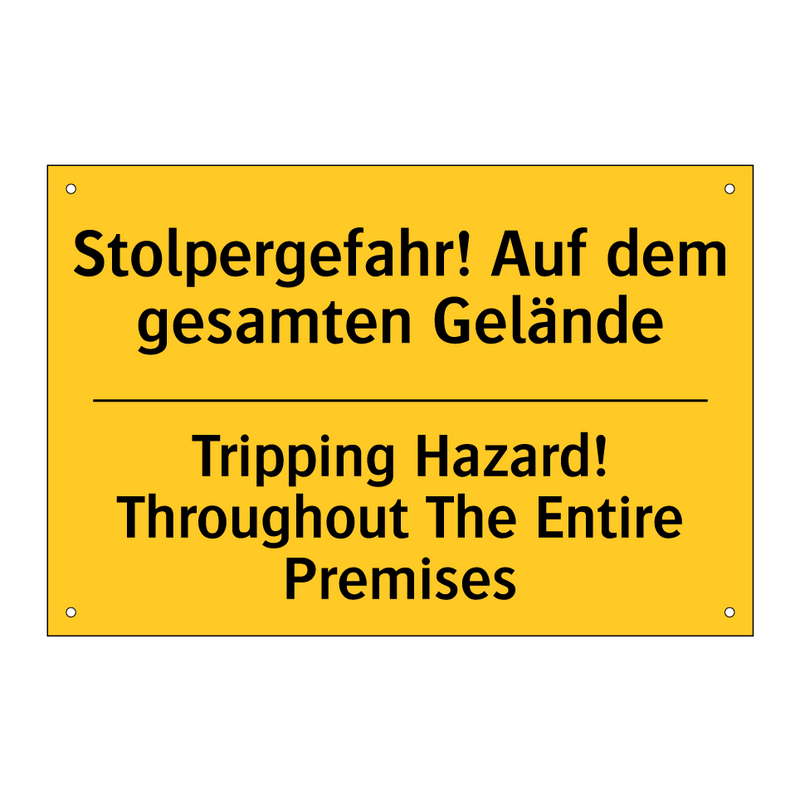 Stolpergefahr! Auf dem gesamten /.../ - Tripping Hazard! Throughout The /.../