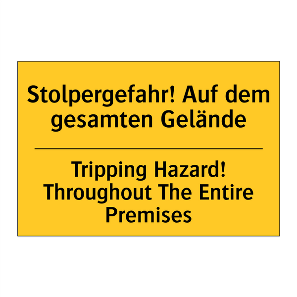 Stolpergefahr! Auf dem gesamten /.../ - Tripping Hazard! Throughout The /.../
