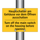 Hauptschalter am Gehäuse vor dem /.../ - Turn off the main switch on the /.../