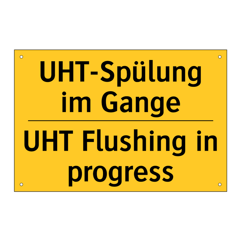 UHT-Spülung im Gange - UHT Flushing in progress
