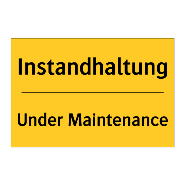 Instandhaltung - Under Maintenance