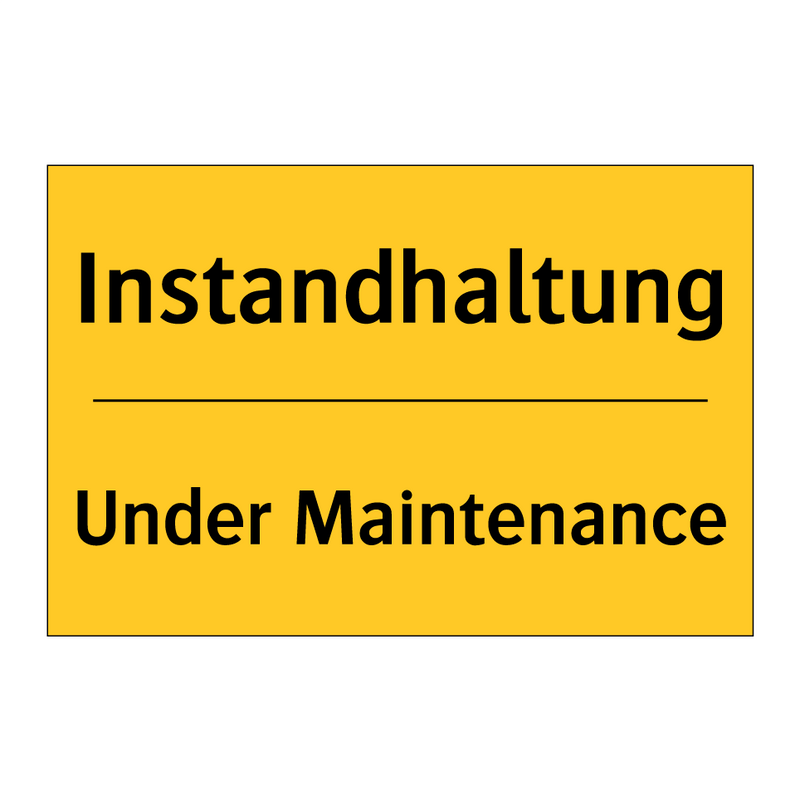 Instandhaltung - Under Maintenance