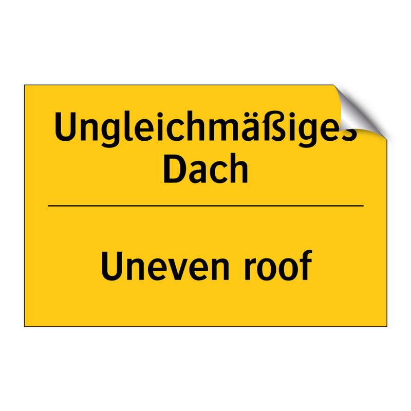 Ungleichmäßiges Dach - Uneven roof
