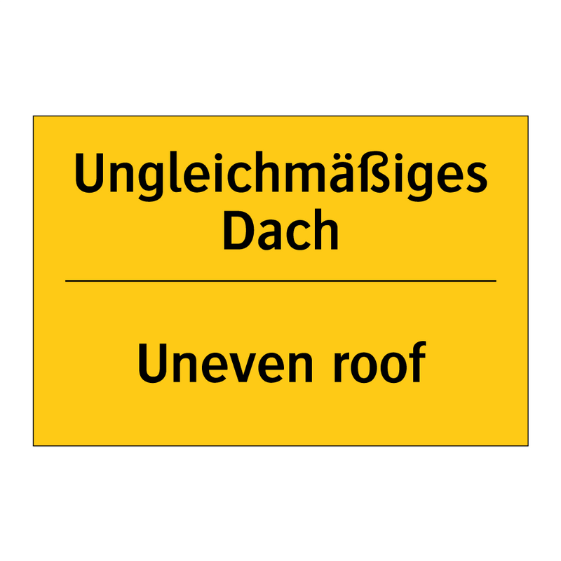 Ungleichmäßiges Dach - Uneven roof