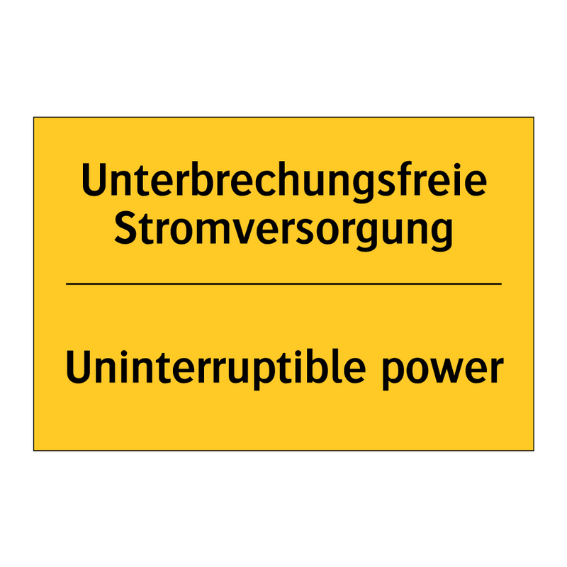 Unterbrechungsfreie Stromversorgung/.../ - Uninterruptible power
