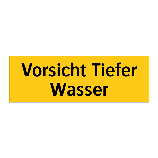 Vorsicht Tiefer Wasser