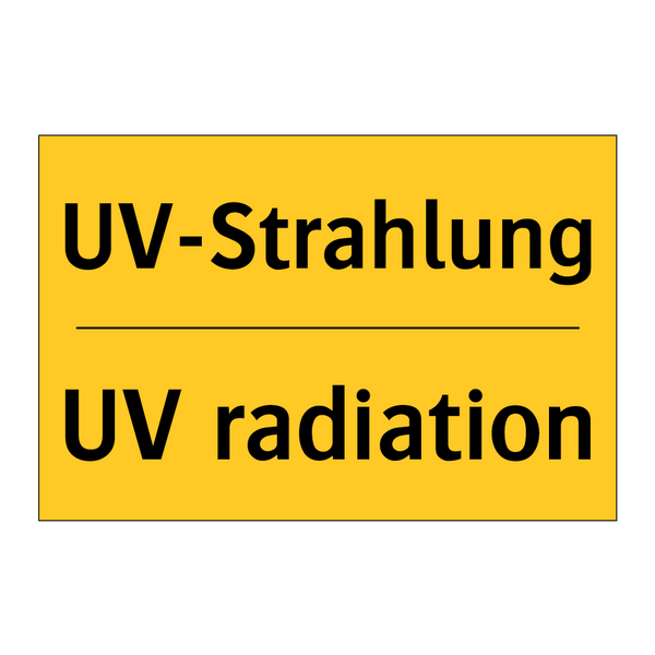 UV-Strahlung - UV radiation
