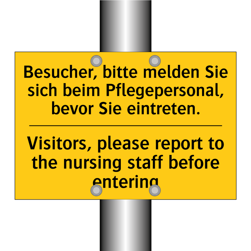 Besucher, bitte melden Sie sich /.../ - Visitors, please report to the /.../