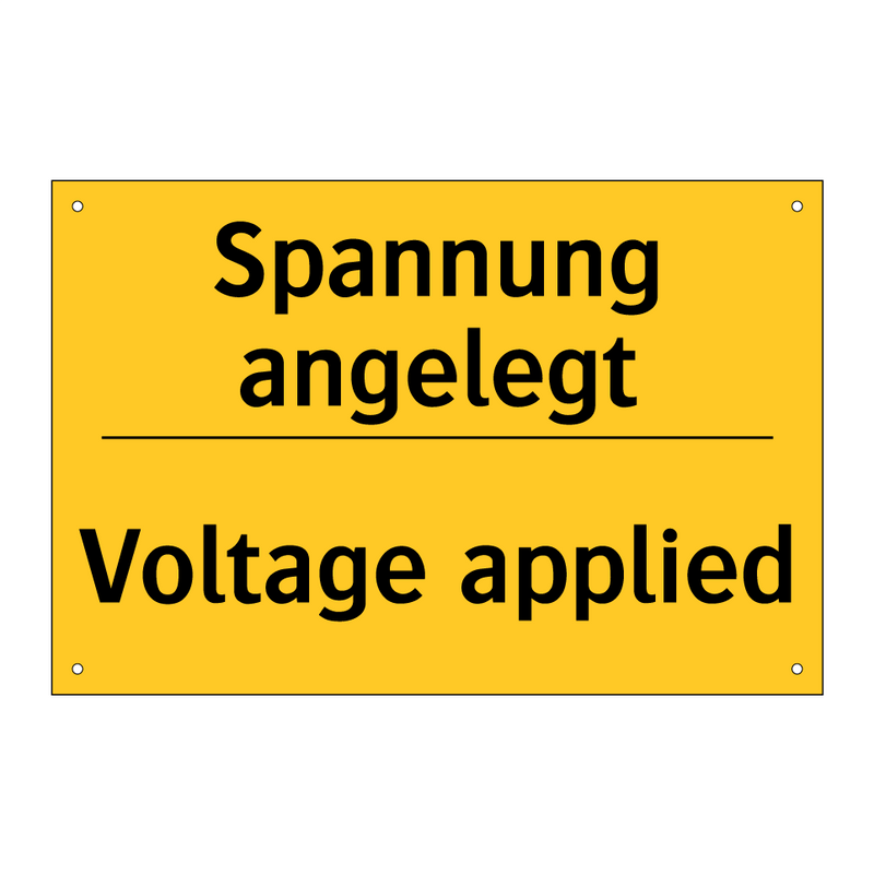Spannung angelegt - Voltage applied