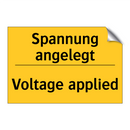 Spannung angelegt - Voltage applied