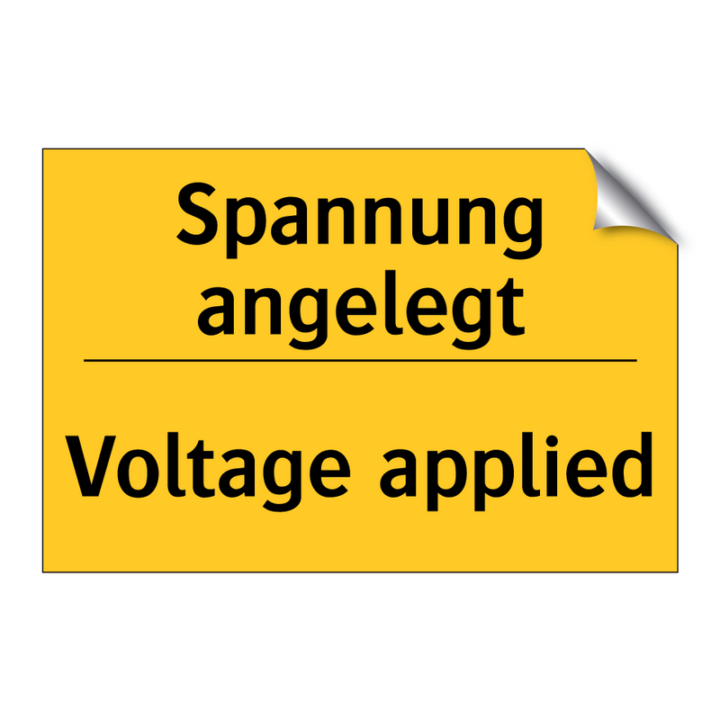 Spannung angelegt - Voltage applied