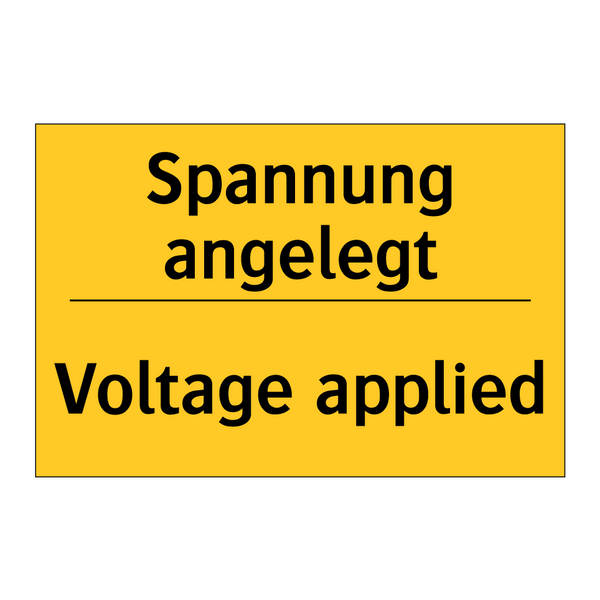 Spannung angelegt - Voltage applied