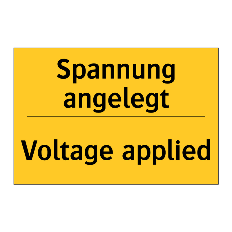 Spannung angelegt - Voltage applied