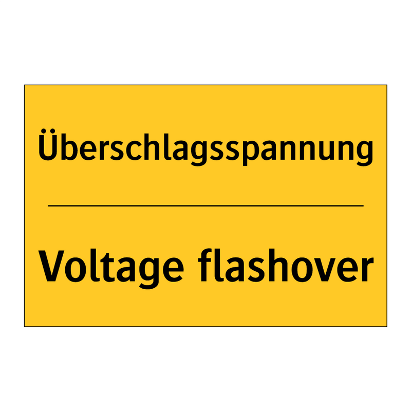 Überschlagsspannung - Voltage flashover
