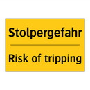 Stolpergefahr - Risk of tripping