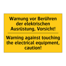 Warnung vor Berühren der elektrischen /.../ - Warning against touching the electrical /.../