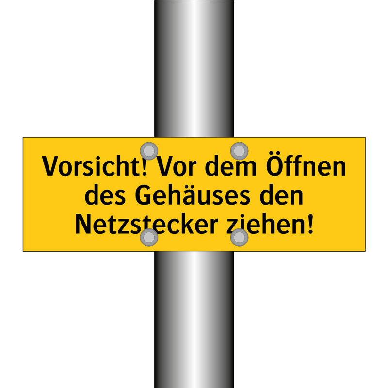 Vorsicht! Vor dem Öffnen des Gehäuses den Netzstecker ziehen!