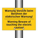 Warnung Vorsicht beim Berühren /.../ - Warning Beware of touching the /.../