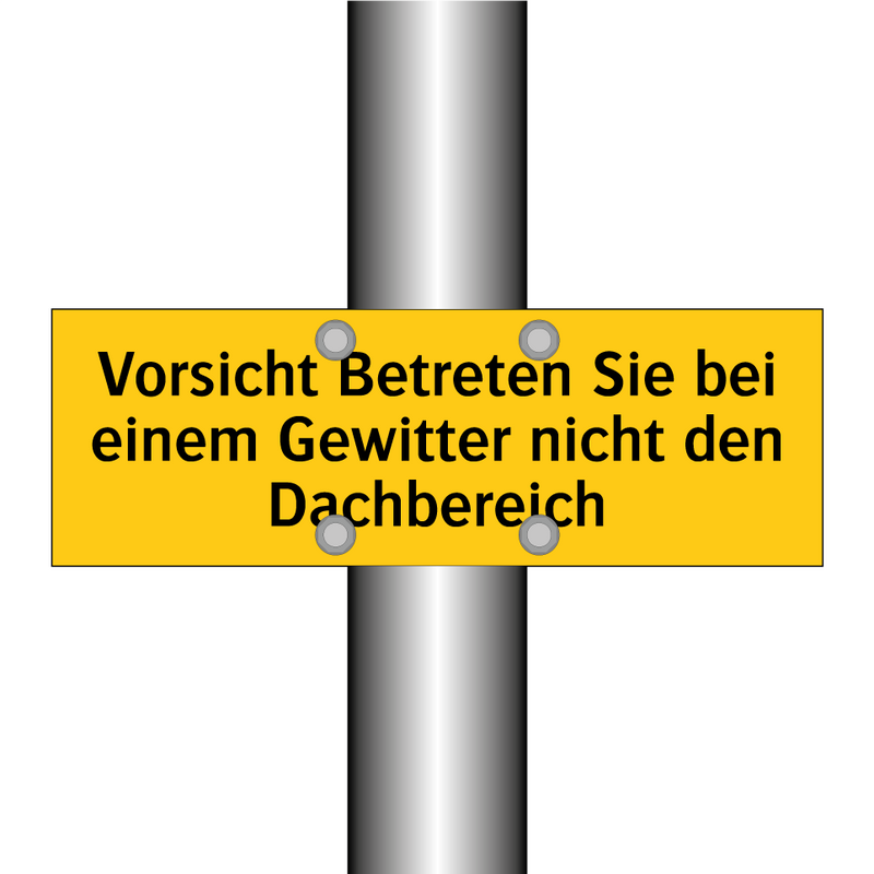 Vorsicht Betreten Sie bei einem Gewitter nicht den Dachbereich