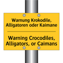 Warnung Krokodile, Alligatoren /.../ - Warning Crocodiles, Alligators, /.../