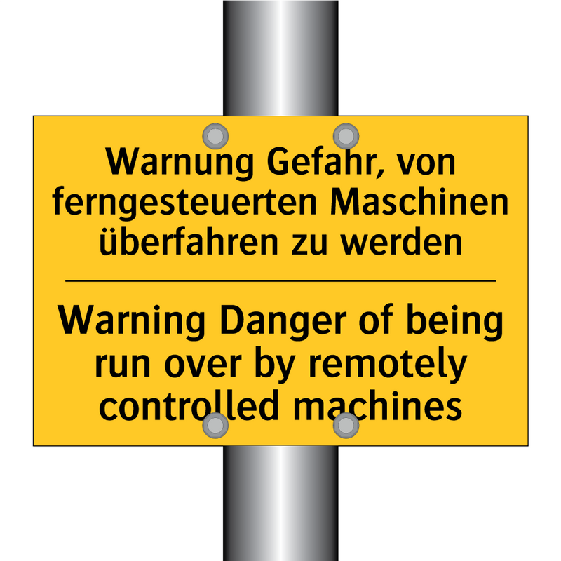 Warnung Gefahr, von ferngesteuerten /.../ - Warning Danger of being run over /.../