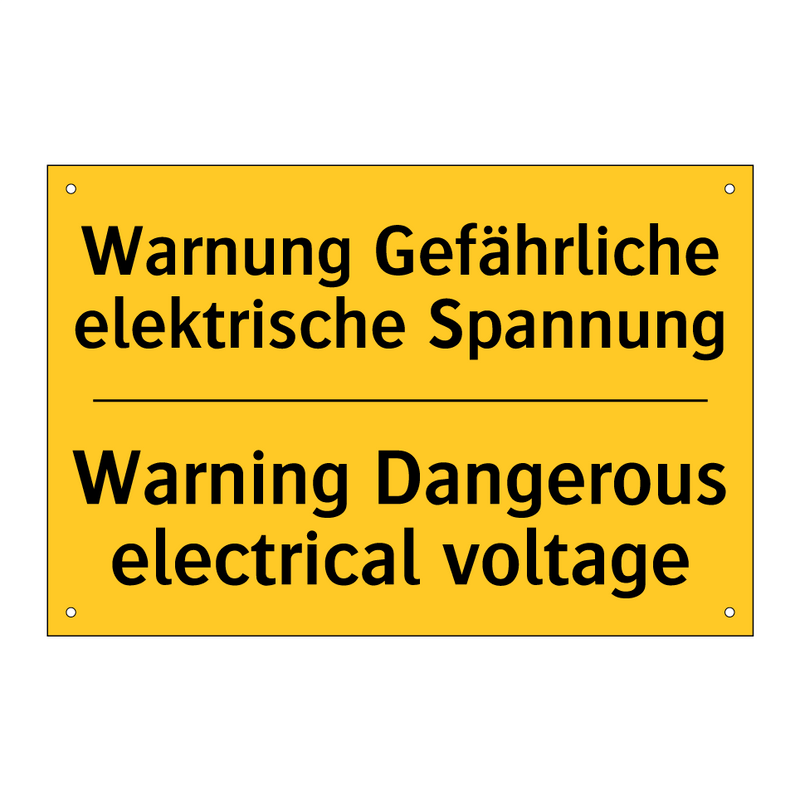 Warnung Gefährliche elektrische /.../ - Warning Dangerous electrical voltage/.../