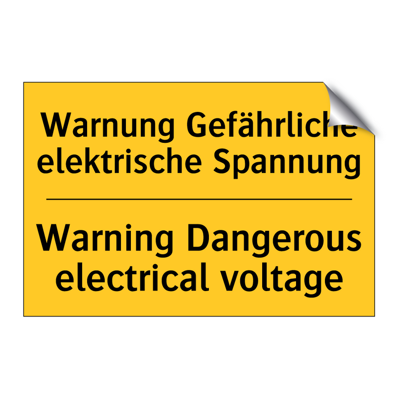 Warnung Gefährliche elektrische /.../ - Warning Dangerous electrical voltage/.../