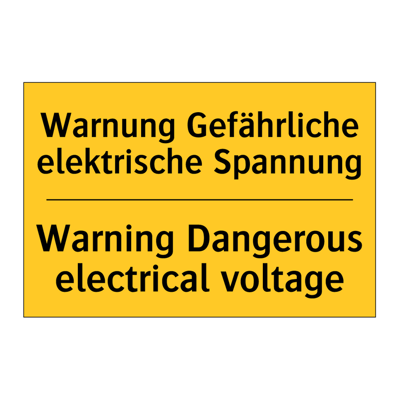 Warnung Gefährliche elektrische /.../ - Warning Dangerous electrical voltage/.../