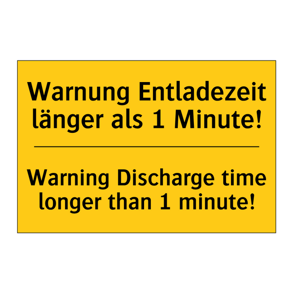 Warnung Entladezeit länger als /.../ - Warning Discharge time longer /.../