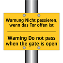 Warnung Nicht passieren, wenn /.../ - Warning Do not pass when the gate /.../