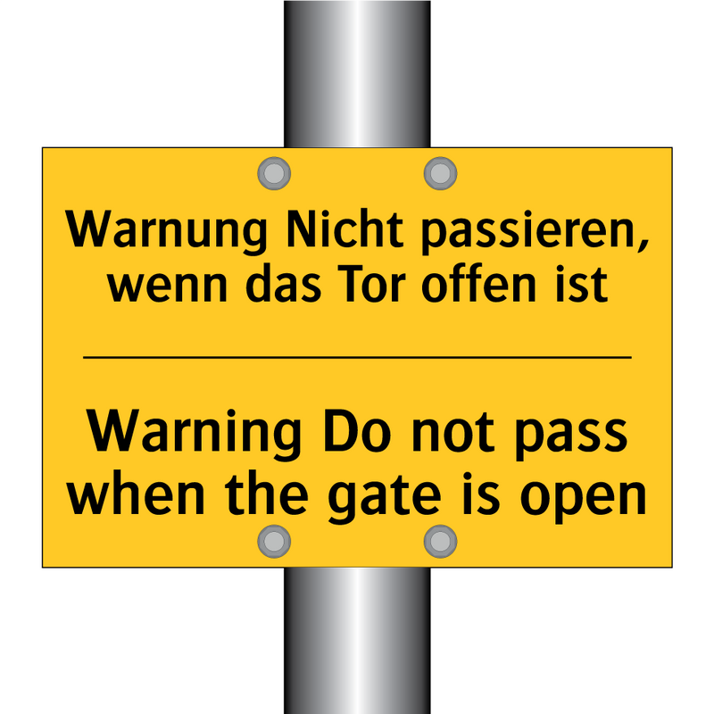 Warnung Nicht passieren, wenn /.../ - Warning Do not pass when the gate /.../
