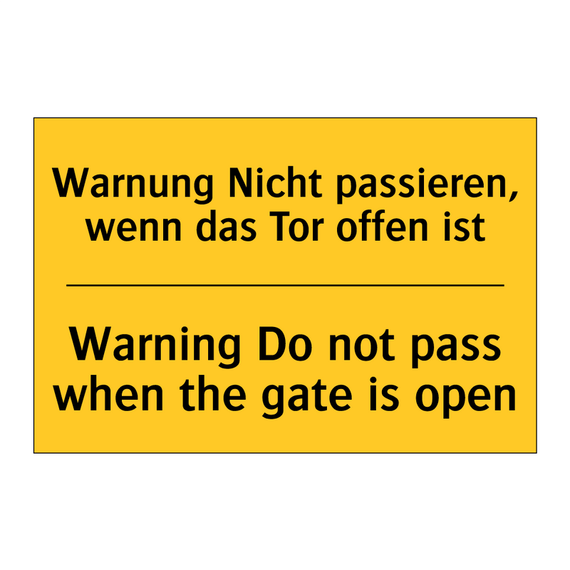 Warnung Nicht passieren, wenn /.../ - Warning Do not pass when the gate /.../