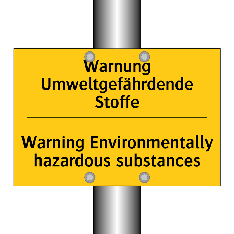 Warnung Umweltgefährdende Stoffe/.../ - Warning Environmentally hazardous /.../