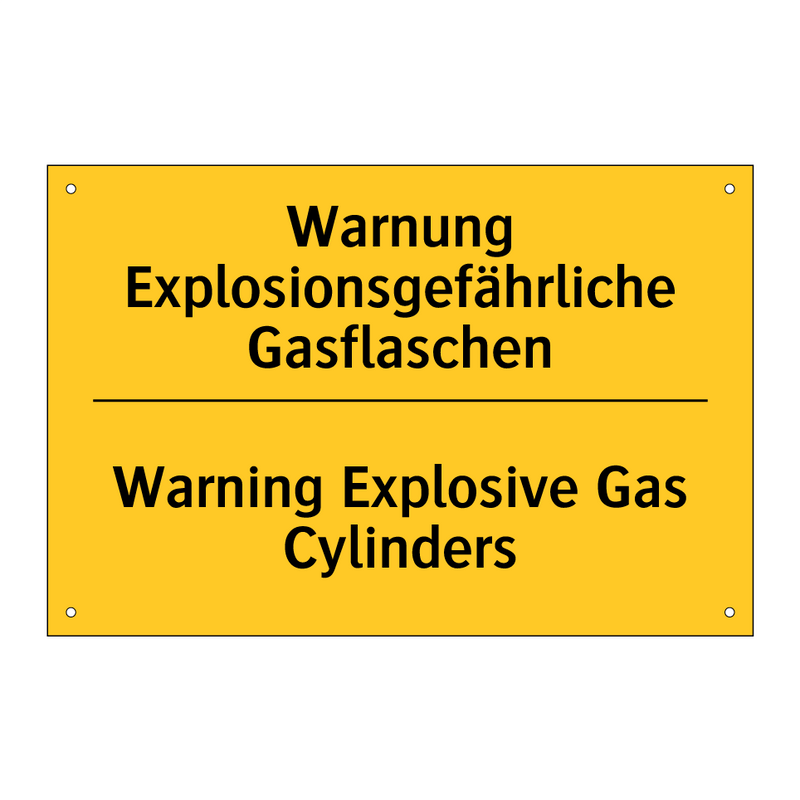Warnung Explosionsgefährliche /.../ - Warning Explosive Gas Cylinders/.../