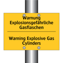 Warnung Explosionsgefährliche /.../ - Warning Explosive Gas Cylinders/.../