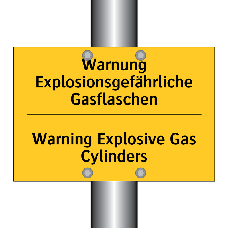 Warnung Explosionsgefährliche /.../ - Warning Explosive Gas Cylinders/.../