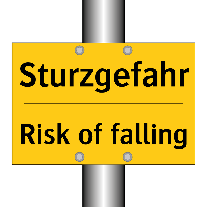 Sturzgefahr - Risk of falling