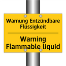Warnung Entzündbare Flüssigkeit/.../ - Warning Flammable liquid