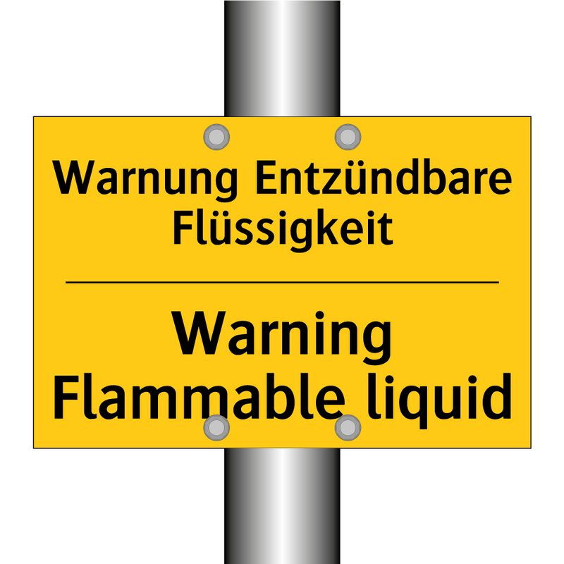 Warnung Entzündbare Flüssigkeit/.../ - Warning Flammable liquid