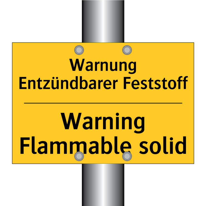 Warnung Entzündbarer Feststoff - Warning Flammable solid