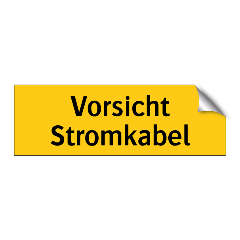 Vorsicht Stromkabel