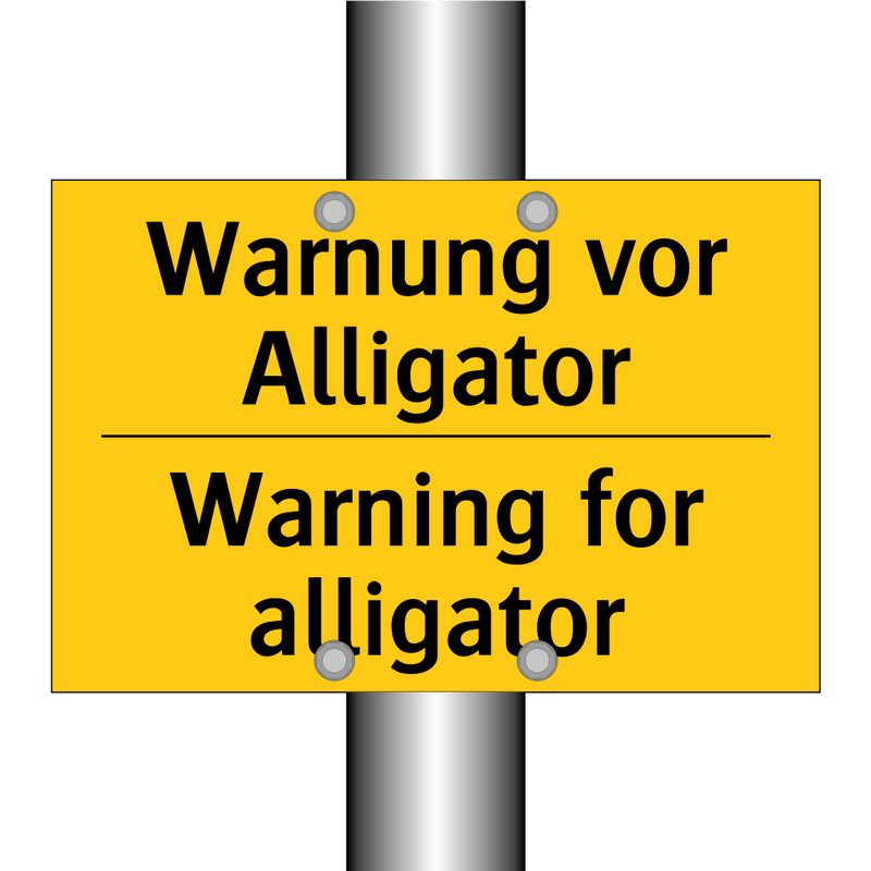 Warnung vor Alligator - Warning for alligator