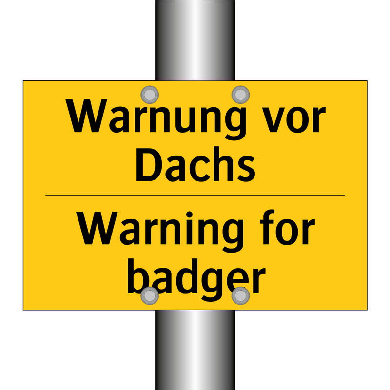 Warnung vor Dachs - Warning for badger