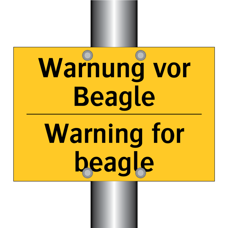 Warnung vor Beagle - Warning for beagle