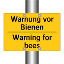 Warnung vor Bienen - Warning for bees