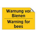 Warnung vor Bienen - Warning for bees
