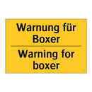 Warnung für Boxer - Warning for boxer