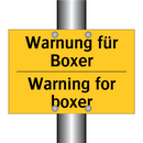Warnung für Boxer - Warning for boxer