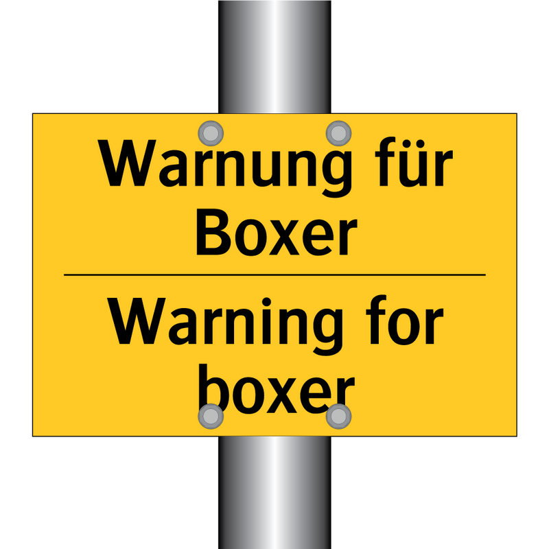 Warnung für Boxer - Warning for boxer