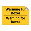 Warnung für Boxer - Warning for boxer